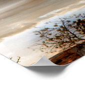 Bergbassin in Rugged Mountain Terrain in Sunbea Poster (Hoek)