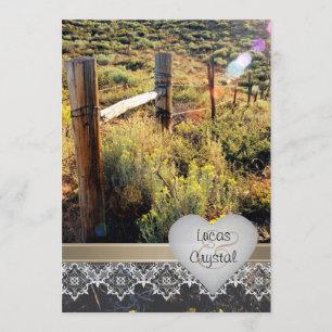 Bergbeemdarm Rustic Wedding Uitnodiging