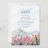 Bergbeemdwatercolo Weddenschap Rehearsal Dinner Kaart (Voorkant)