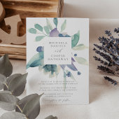 BergbeemdWaterverf Floral Lijst Weddenschap Kaart