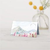 Bergbeemdweide Waterverf Wedding Guest Plaatskaartje (Voorkant)