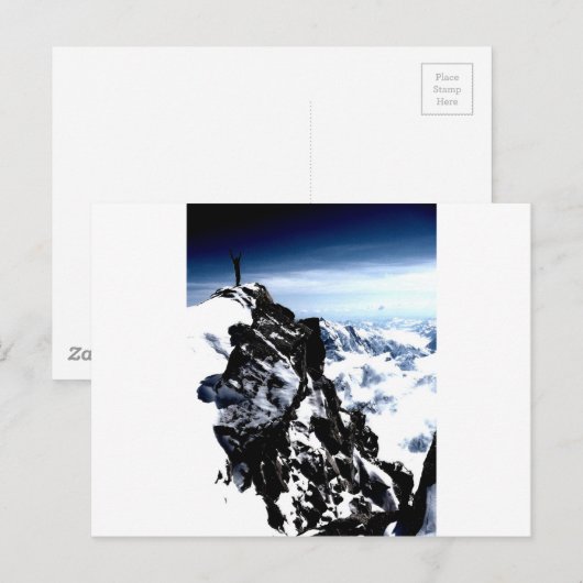 Bergbeker Achievement Snow Briefkaart (Voorkant / Achterkant)