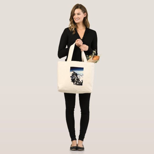 Bergbeker Achievement Snow Grote Tote Bag (Voorkant (model))