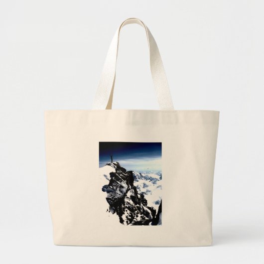 Bergbeker Achievement Snow Grote Tote Bag (Voorkant)