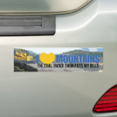 Bergbeker, LOVE, DE KOOL ONDER HEN BETAALT M... Bumpersticker (Op auto)