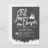 Bergbekken Beer Camping Birthday party camper Kaart (Voorkant)