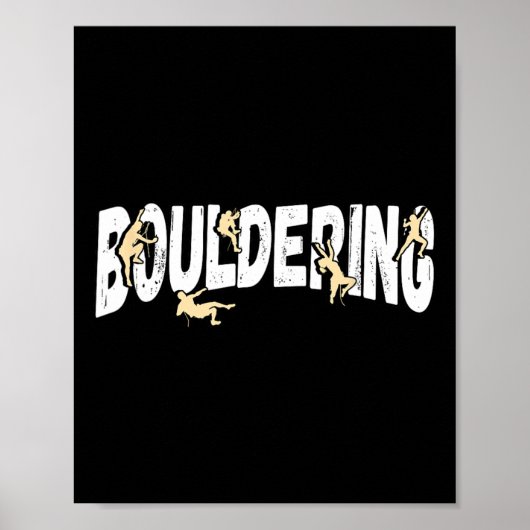 Bergbeklimmen Boulderen Poster (Voorkant)