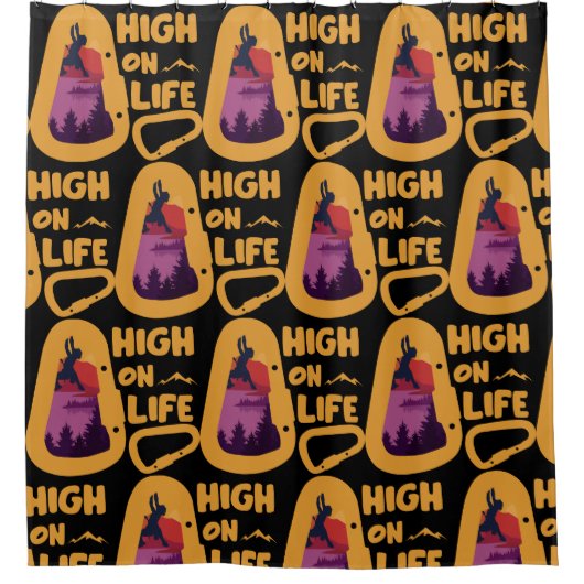 Bergbeklimmen Douchegordijn (Voorkant)