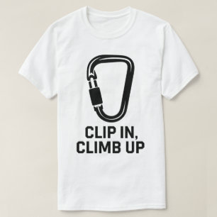 Bergbeklimmen Gear Carabiner Clip in artwork T-shirt