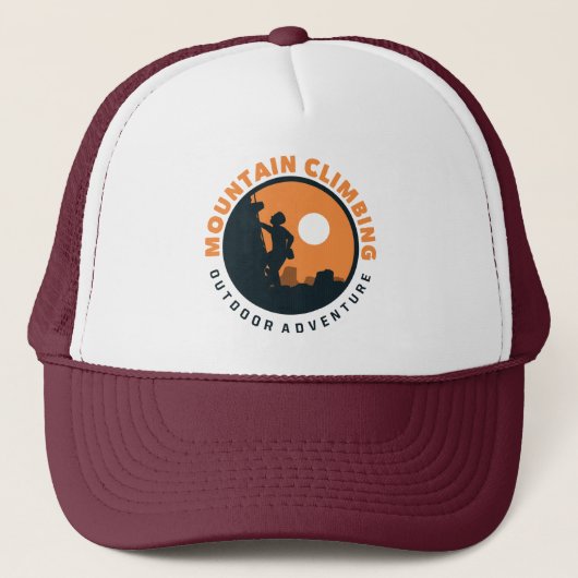 Bergbeklimmen in het buitenavontuur trucker pet (Voorkant)