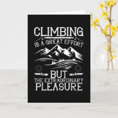 Bergbeklimmen is een grote inspanning kaart (Gele Bloem)
