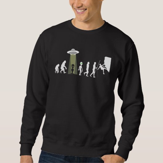 Bergbeklimmen Klimmen Grappige Alien Mens Trui (Voorkant)