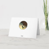 bergbeklimmen op zonsondergang kaart (Achterkant)