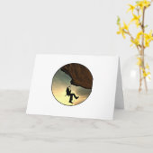 bergbeklimmen op zonsondergang kaart (Gele Bloem)