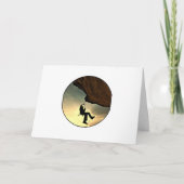 bergbeklimmen op zonsondergang kaart (Voorkant)