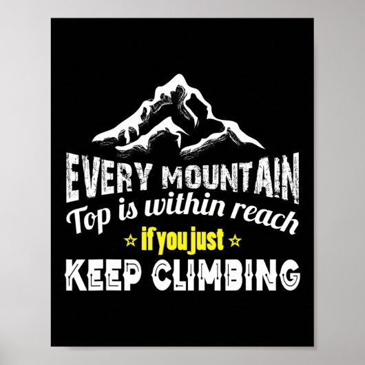 Bergbeklimmen Poster (Voorkant)