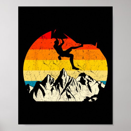 Bergbeklimmen Rotsbeklimmer Bergsport Poster (Voorkant)