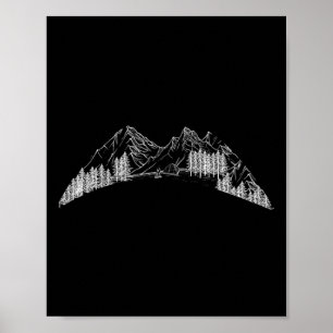 Bergbeklimmen Wandelen Natuurliefhebber Camping T- Poster