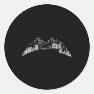 Bergbeklimmen Wandelen Natuurliefhebber Camping T- Ronde Sticker