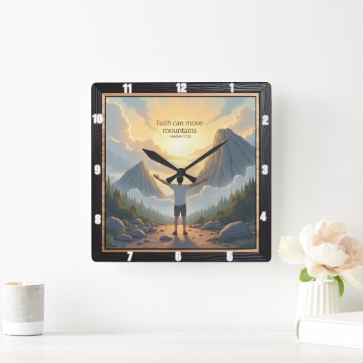 Bergbeklimmend geloof: Mattheüs 17:20 Vierkante Klok (Huis)