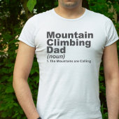 Bergbeklimmende pap bergen t-shirt