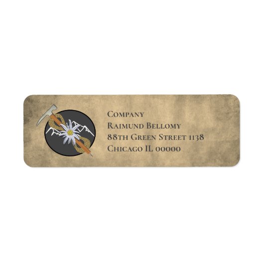 bergbeklimmer etiket (Voorkant)