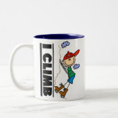 bergbeklimmer ik klimt  tweekleurige koffiemok (Links)