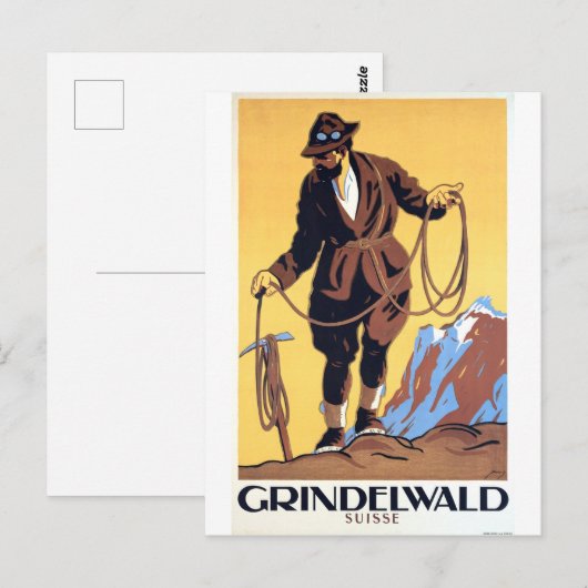 Bergbeklimmer in Grindelwald, Zwitserland Briefkaart (Voorkant / Achterkant)