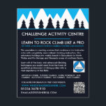 Bergbeklimmer, klimmen en wandelen, Adventure Flye Flyer<br><div class="desc">Bergbeklimmeraar,  klimmen en klimmen,  avontuur Adverteren flyers door de Visitekaartje winkel.</div>