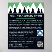 Bergbeklimmer, klimmen en wandelen, avontuur poster (Voorkant)