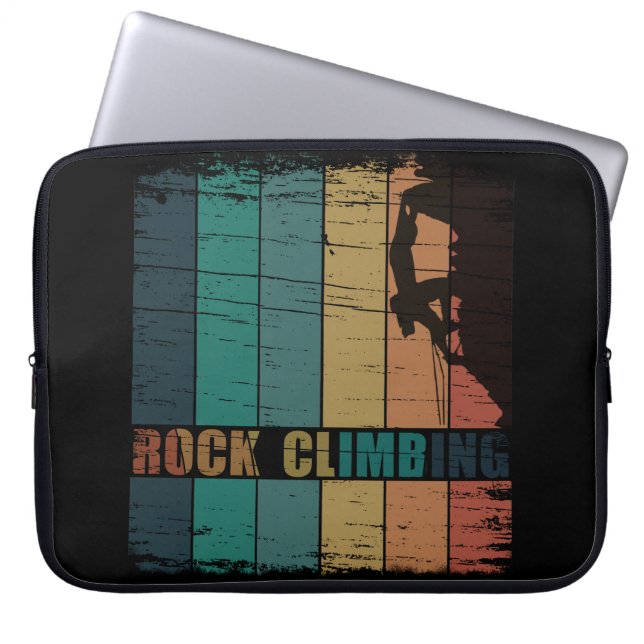 Bergbeklimmer  klimmer laptop sleeve (Voorkant)