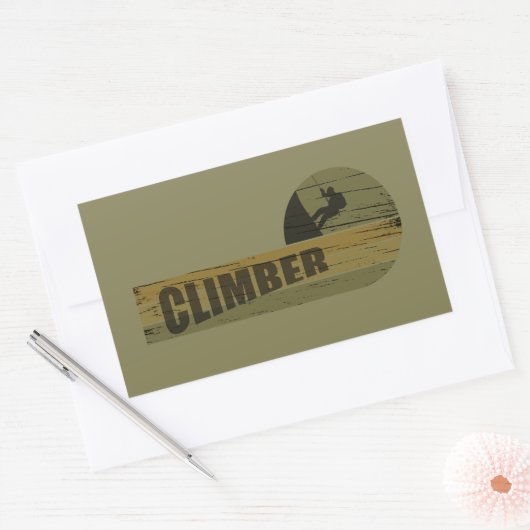 Bergbeklimmer klimmer rechthoekige sticker (Envelop)