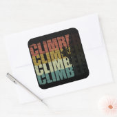 Bergbeklimmer klimmer vierkante sticker (Envelop)