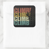 Bergbeklimmer klimmer vierkante sticker (Tas)