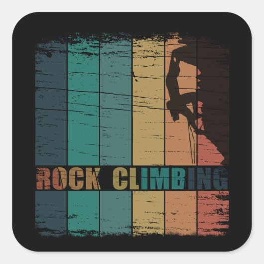 Bergbeklimmer  klimmer vierkante sticker (Voorkant)