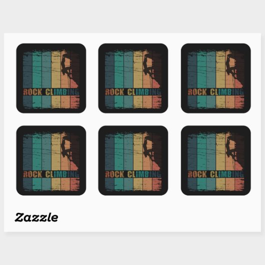Bergbeklimmer klimmer vierkante sticker (Vel)