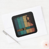 Bergbeklimmer  klimmer vierkante sticker (Envelop)