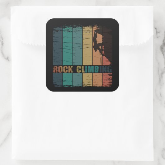 Bergbeklimmer  klimmer vierkante sticker (Tas)