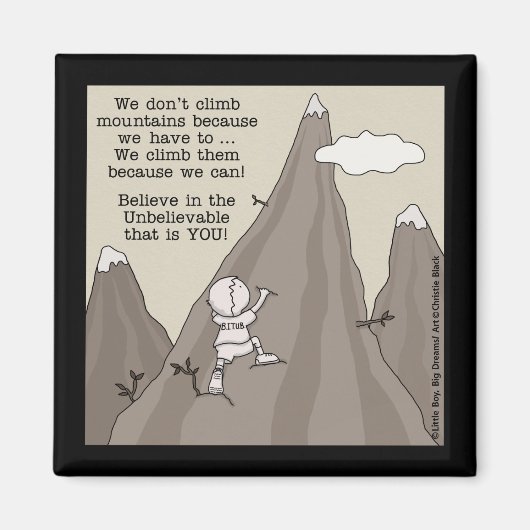 bergbeklimmer magneet (Voorkant)