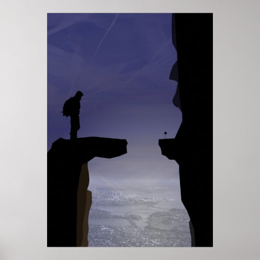 bergbeklimmer poster (Voorkant)