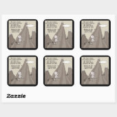 bergbeklimmer vierkante sticker (Vel)