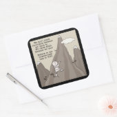 bergbeklimmer vierkante sticker (Envelop)