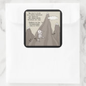 bergbeklimmer vierkante sticker (Tas)