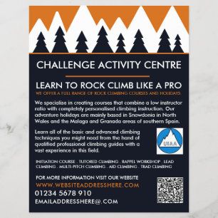 Bergbeklimmer, Wandelen en Klimmen, Avontuur Flyer