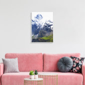 Bergbeklimmerij in de Zwitserse alpen Canvas Afdruk (Insitu (Woonkamer))