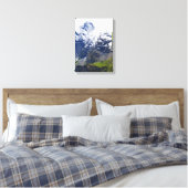 Bergbeklimmerij in de Zwitserse alpen Canvas Afdruk (Insitu (Slaapkamer))