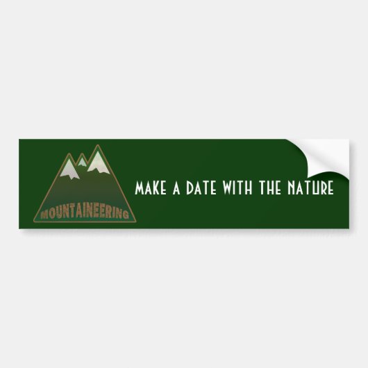 bergbeklimmers, bergstijl bumpersticker (Voorkant)