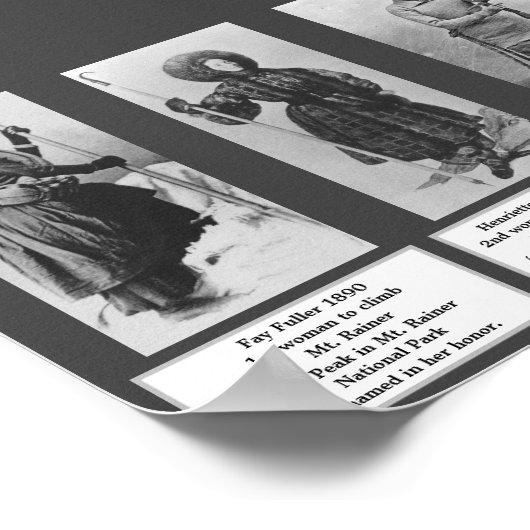 bergbeklimmers in het vrouw Peck Fuller Mountainer Poster (Hoek)