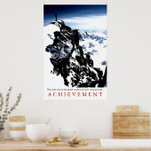 Bergbeklimmersprestatie Quote Motivatie Poster (Keuken)