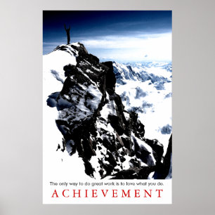 Bergbeklimmersprestatie Quote Motivatie Poster